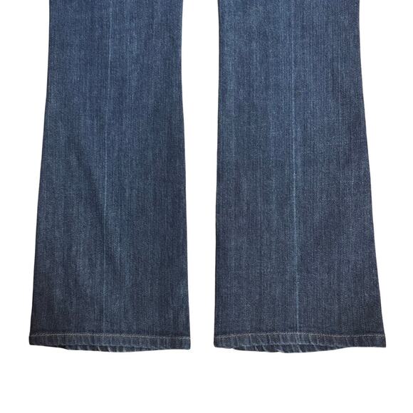 7 For All Mankind Y2K Bootcut 2000s Blue 100% Cotton Jeans Relaxed Fit Low Rise - Picture 9 of 9